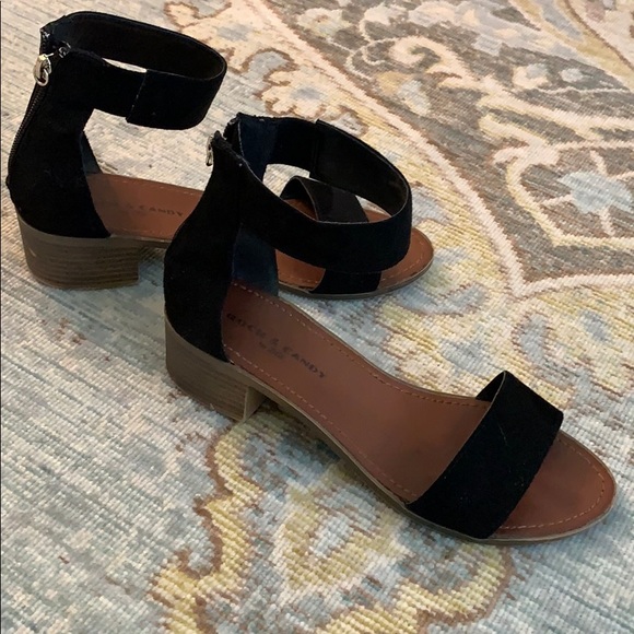 Black Suede Sandals - Picture 2 of 4